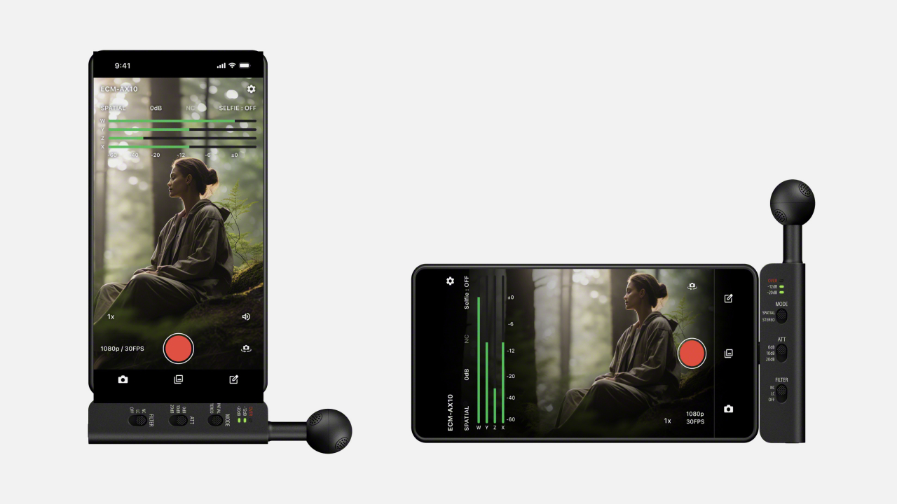 Sony представила микрофон ECM-AX10 для записи пространственного звука на смартфон