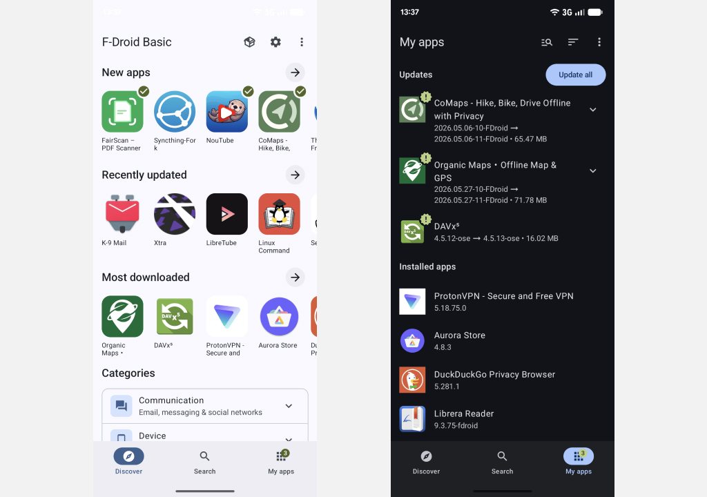F-Droid 2.0 получил новый поиск и переработанную установку приложений