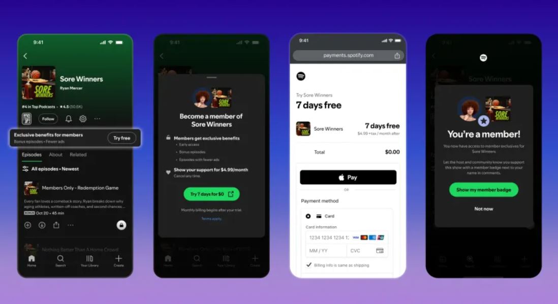 Spotify запустила платные подписки для авторов подкастов