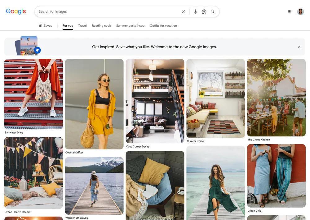 Google Картинки получат редизайн в стиле Pinterest с рекомендациями и ИИ-генерацией