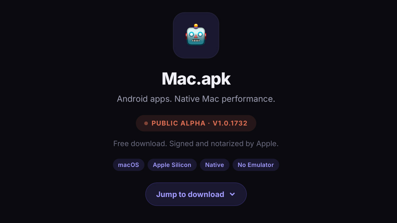 Mac.apk запускает Android-приложения на macOS без эмулятора